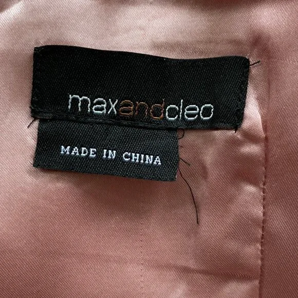 Pink Wool Tweed Dress w/ Multicolor and Gold Speckles, Max and Cleo, Size 4 - Picture 4 of 5